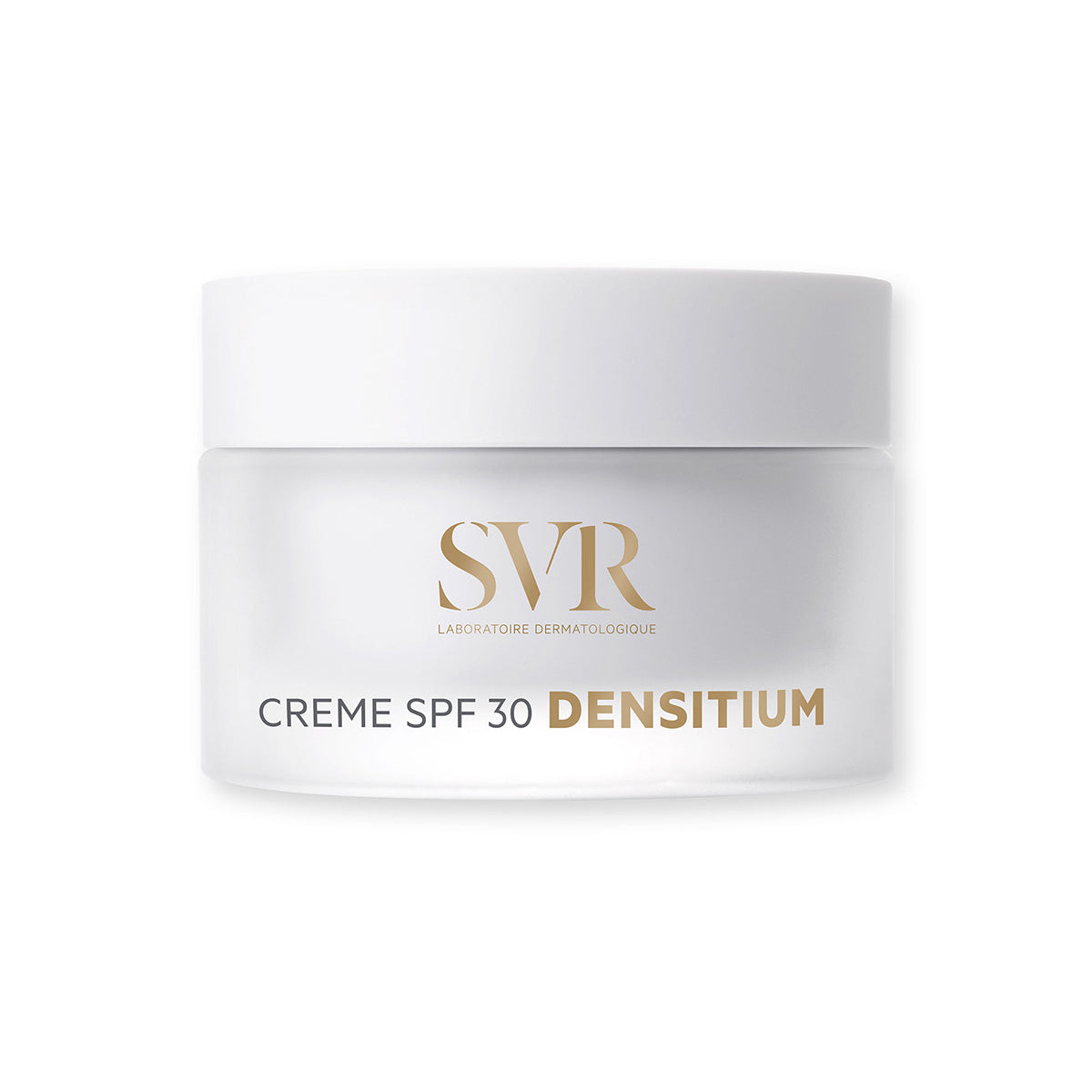 Envase del producto Creme SPF 30 Densitium de SVR en fondo blanco