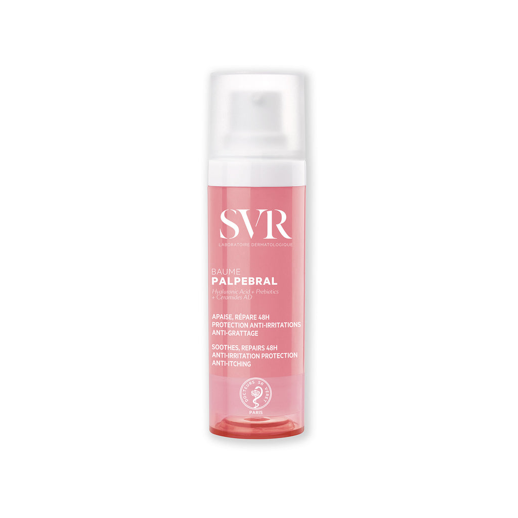 Producto Baume Palpebral de SVR en un fondo blanco