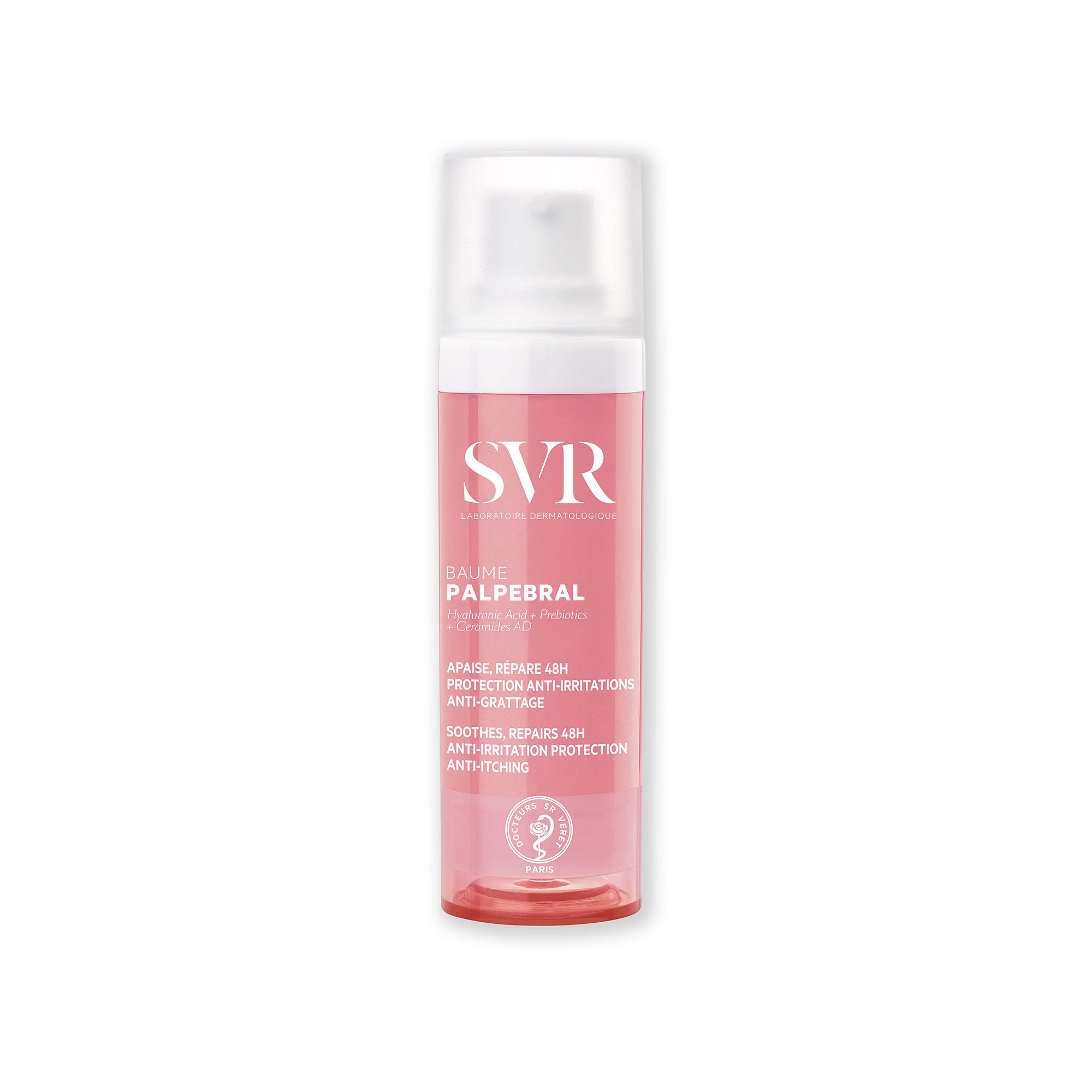 Producto Baume Palpebral de SVR en un fondo blanco
