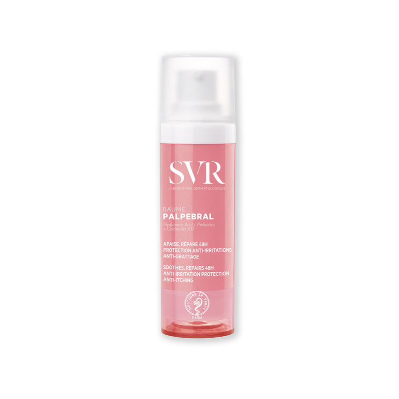 Producto Baume Palpebral de SVR en un fondo blanco