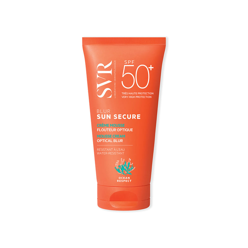 Envase del Blur Sunsecure de SVR en un fondo blanco