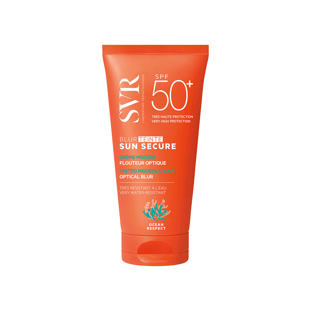 Envase del Blur teinte Sunsecure de SVR en fondo blanco