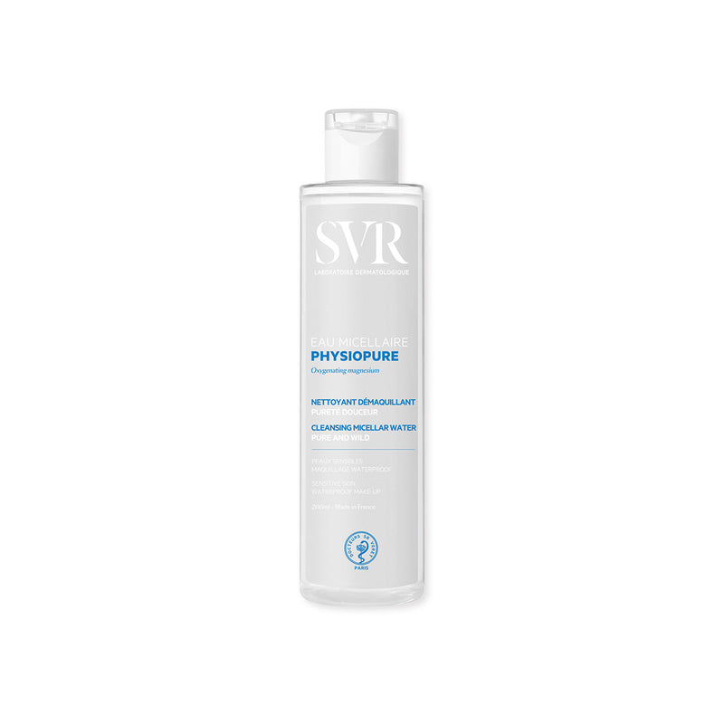 Envase de 200 ml del producto PHYSIOPURE EAU Micellaire en fondo blanco