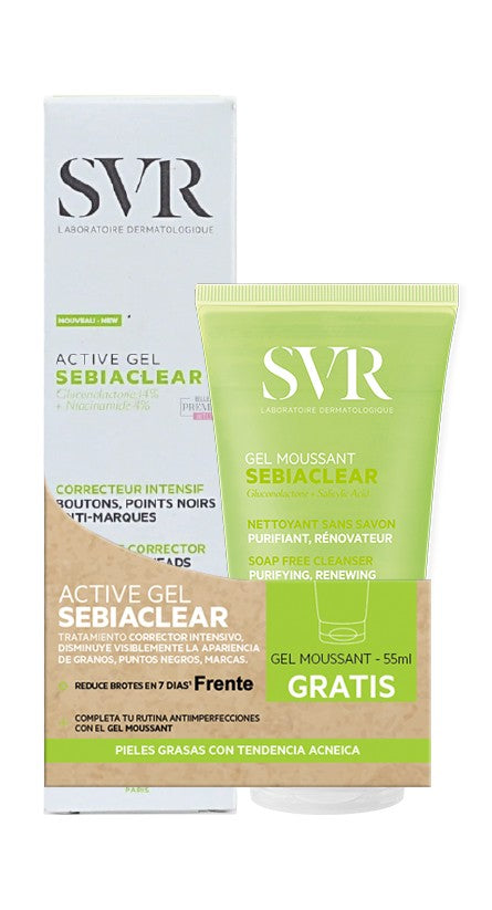 Set Sebiaclear Active Gel 40ml + Gel Moussant 55ml