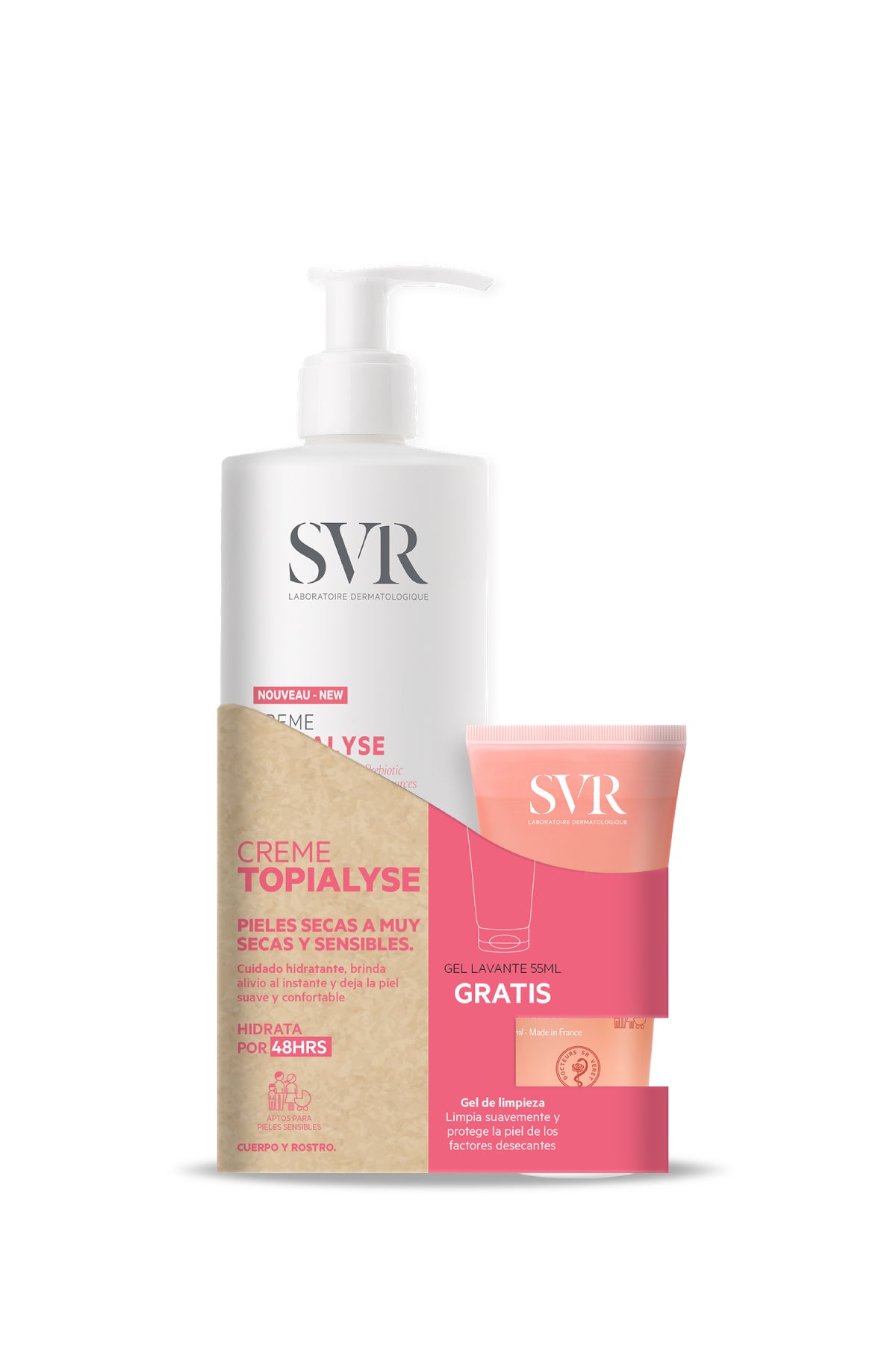 Set TOPIALYSE para Piel Seca: Creme 400ml + Gel Lavant 55ml