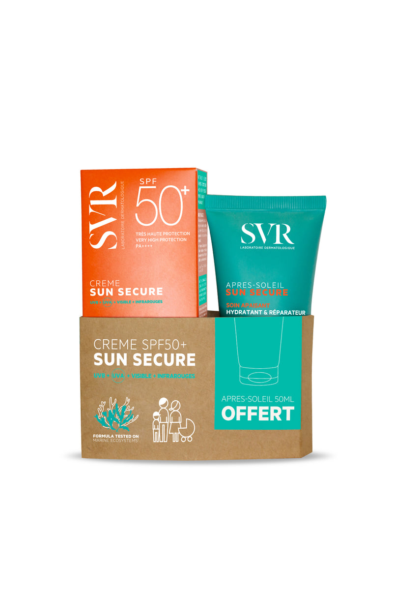 Set Sun Secure Creme SPF 50+ 50ml + Sun Secure Lait Apres Soleil 50ml
