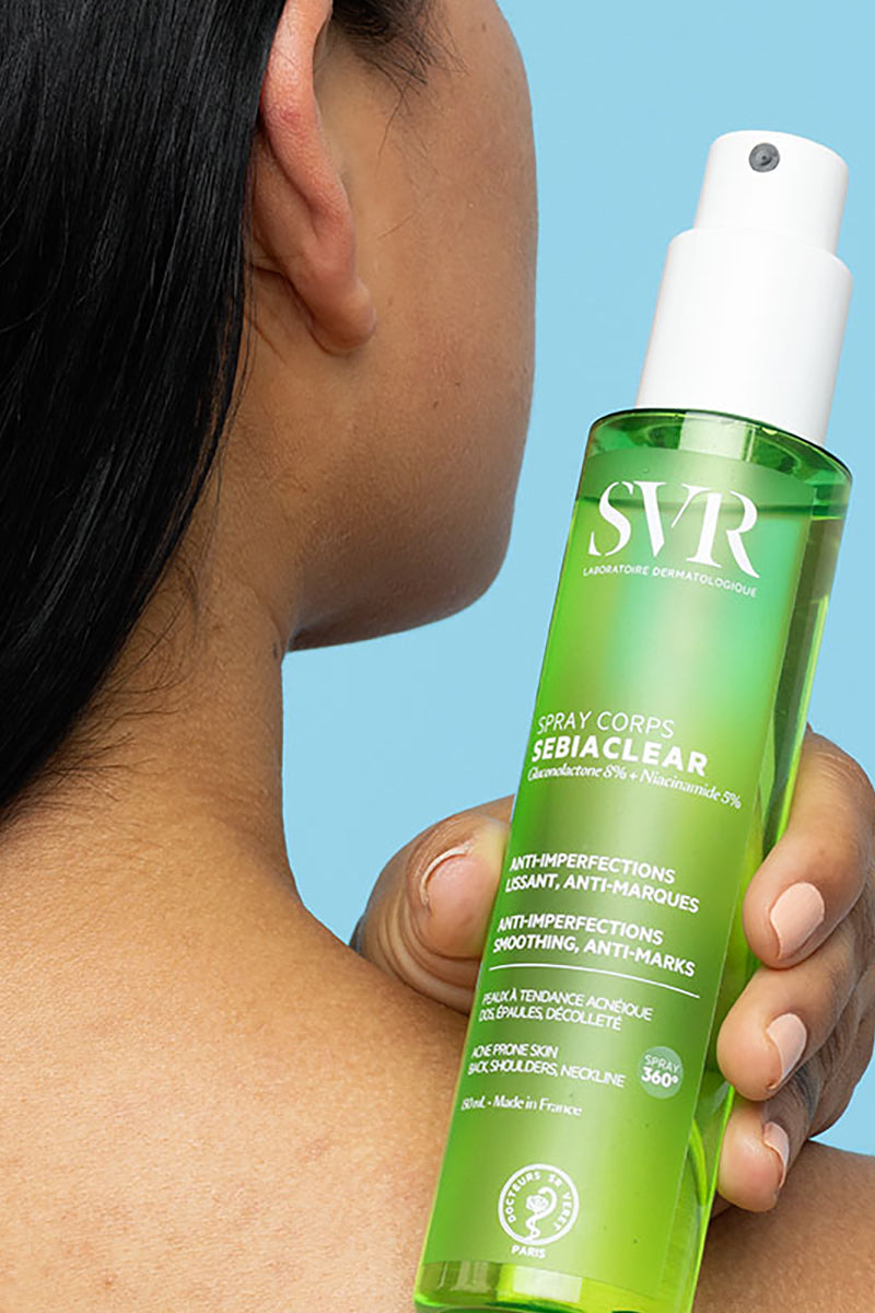 Imperfecciones en espalda, pecho y glúteos: conoce Sebiaclear Spray Corps