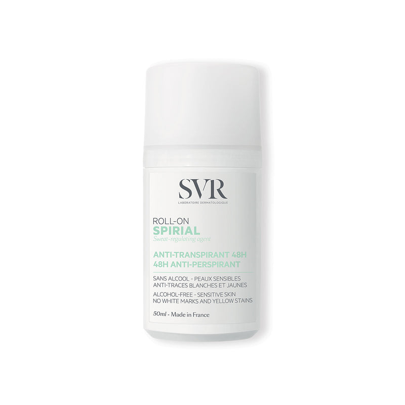 Producto antitranspirante de 50 ml del SPIRIAL Roll-on en un fondo blanco