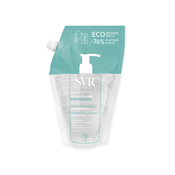 Envase Eco-Refill de 400 ml del producto PHYSIOPURE EAU Micellaire en fondo blanco