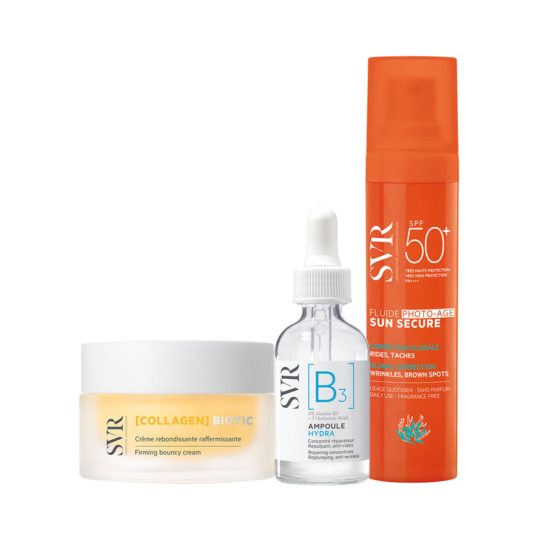 Rutina Piel Firme e Hidratada: [COLLAGEN] Biotic+ [B3] Ampoule + Sun Secure Fluide Photo-age