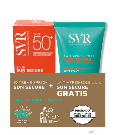 Set Sun Secure Extreme+ SPF50+ 50ml + Sun Secure Lait Apres Soleil 50ml 2pzs